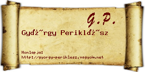 György Periklész névjegykártya